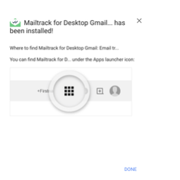 Mailtrack has been installed