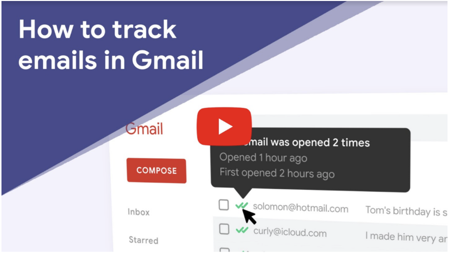 How to track emails in Gmail video